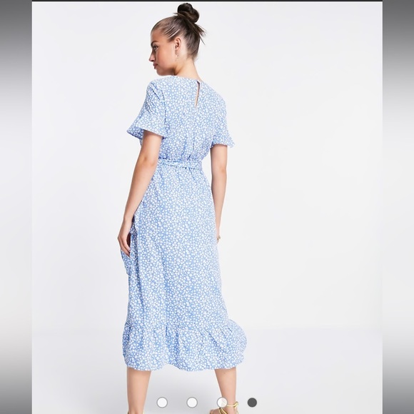 ASOS vero moda wrap style midi dress Size L - Picture 2 of 7